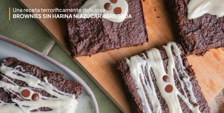 Brownies de Halloween sin azúcar agregada y con harina de almendras