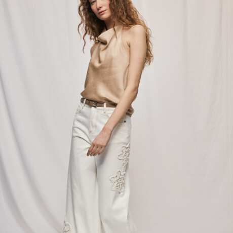 PANTALÓN FLORALA Blanco