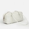 Cartera al hombro Horizon en cuero graneado Blanco