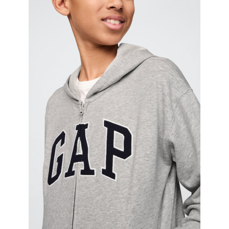 V-FRCH FT BAS HERITAGE LOGO FZ LIGHT HEATHER GREY B08