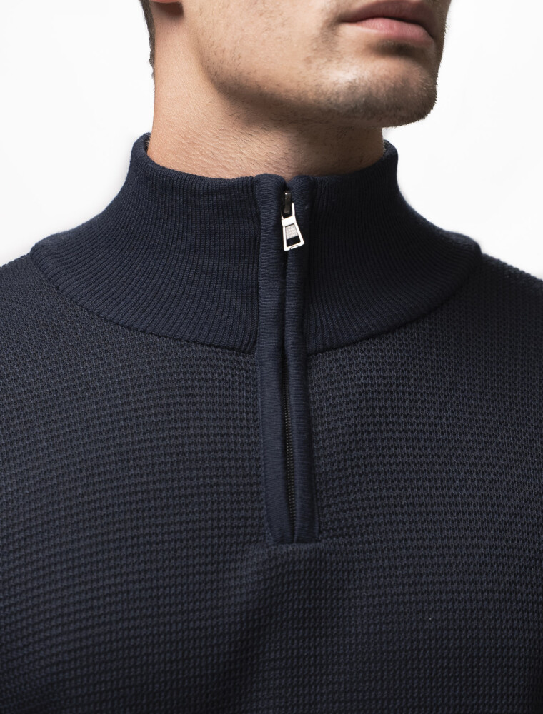 Sweater 1/2 Cierre PALERMO Marino