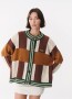 Cardigan Glory Print Chocolate