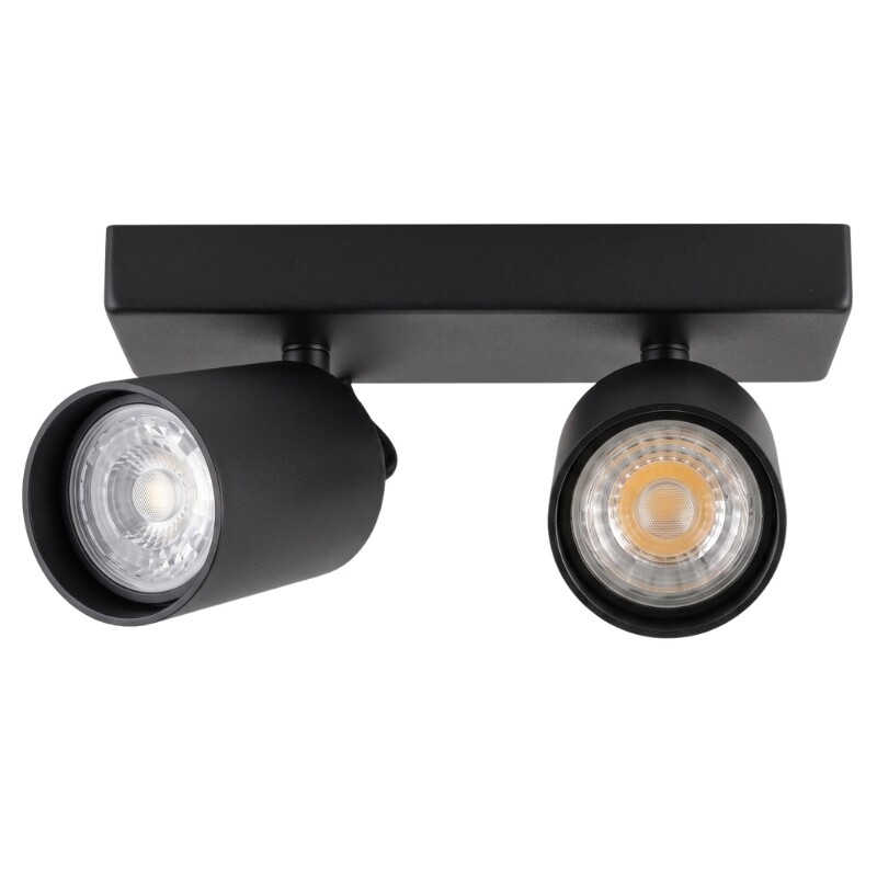 AASOL20 Luminaria de Techo Leticia Doble Negra