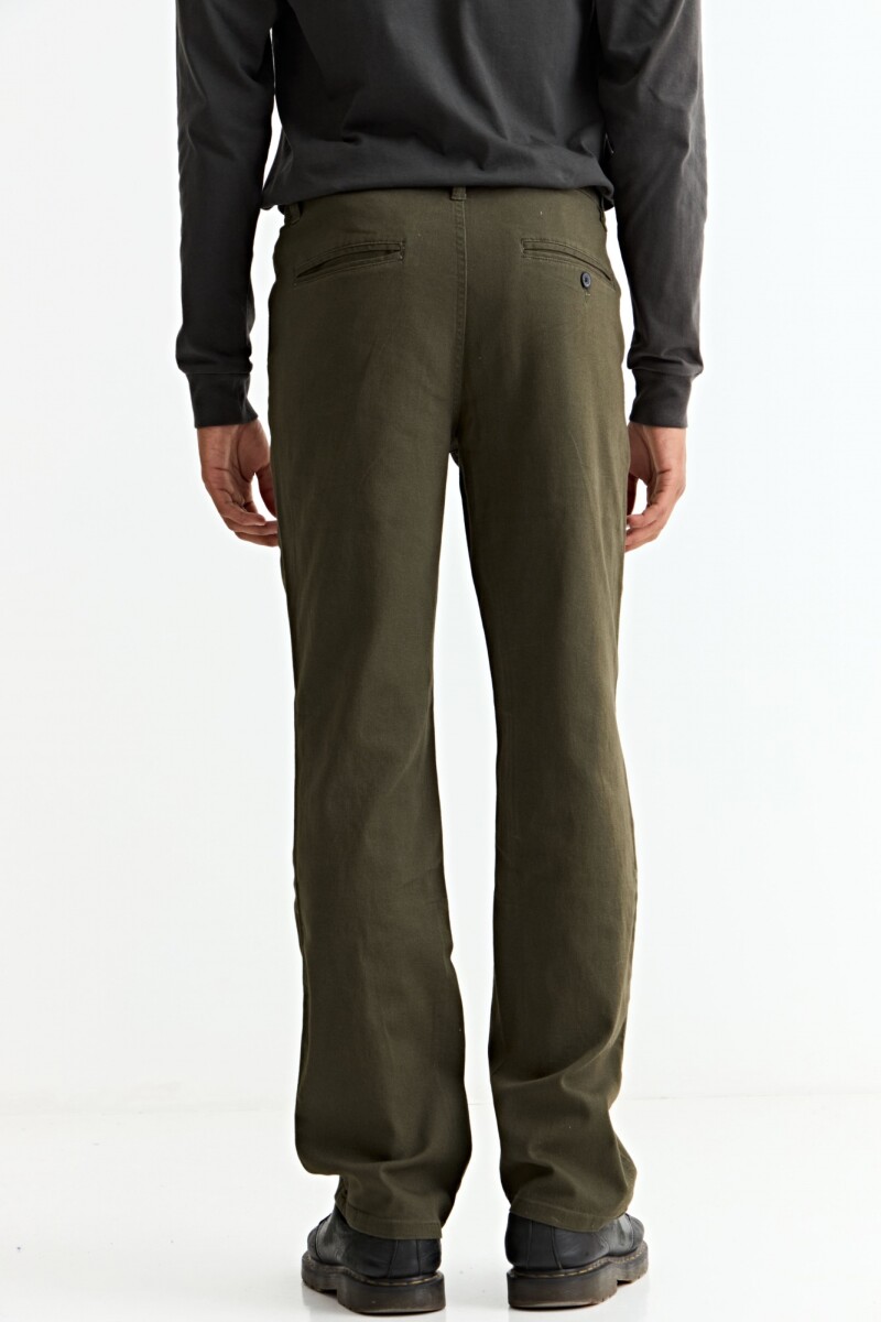 Pantalón recto VERDE INGLES