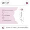 Duchero con Soporte Barral de Ducha Monocomando Baño Gris inox