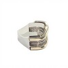 Anillo Cruzado-Plata y Oro-Sin Piedra-AN5655 sinpiedra
