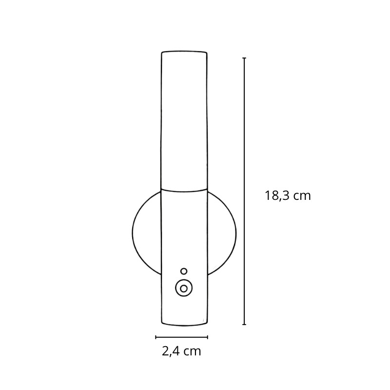 ARTEFACTO DE PARED RECARGABLE SANDRA Luminaria de Pared Recargable Sandra con Sensor Luz Cálida