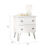 Mesa de luz Americana Plus - 2 Cajones Blanco