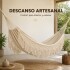 Hamaca Paraguaya Silla Colgante Reforzada Jardín Bolso + Acc Variante Color Blanco