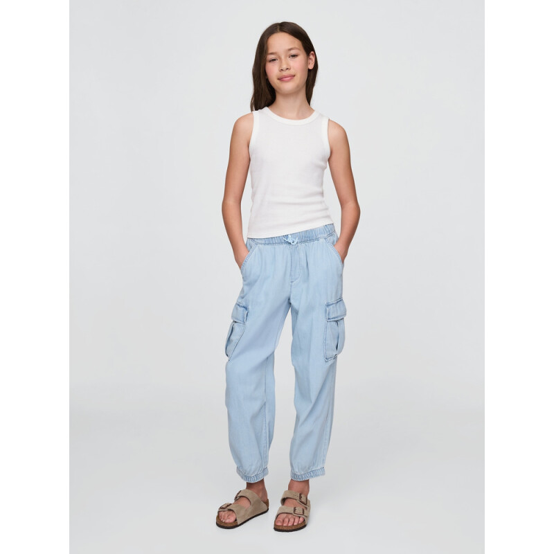 DNM PARACHUTE PANT LIGHT WASH