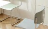 Silla de Comedor Metal Cromado y Madera - Moon Gris