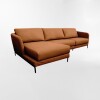 Sofá con Chaise JASPER Cognac - IZQUIERDO