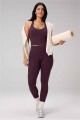 Tank Anywhere Cropped Built-In Bra Tank Mujer Oxblood