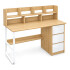 Escritorio 3 Cajones Con Estantes De Madera Y Metal Movi Esh0027m MARRON
