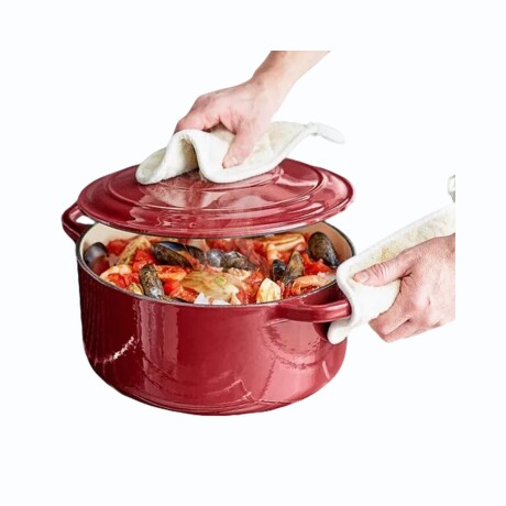 OLLA DE HIERRO FUNDIDO FIRE KING 22CM ROJA OLLA DE HIERRO FUNDIDO FIRE KING 22CM ROJA