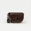 Bandolera The Circle en cuero liso Marron