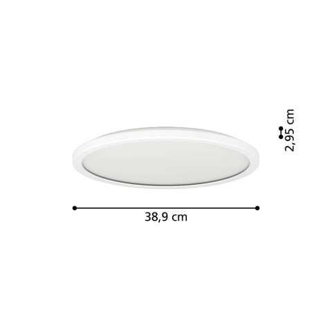 Plafón blanco LED redo. 18,5W blanco dinám. Ø389mm EG3615X