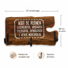 Perchero Rústico en Madera Eucalipto Rojo y Gancho de Hierro Aquí se Reunen - Chico Perchero Rústico en Madera Eucalipto Rojo y Gancho de Hierro Aquí se Reunen - Chico