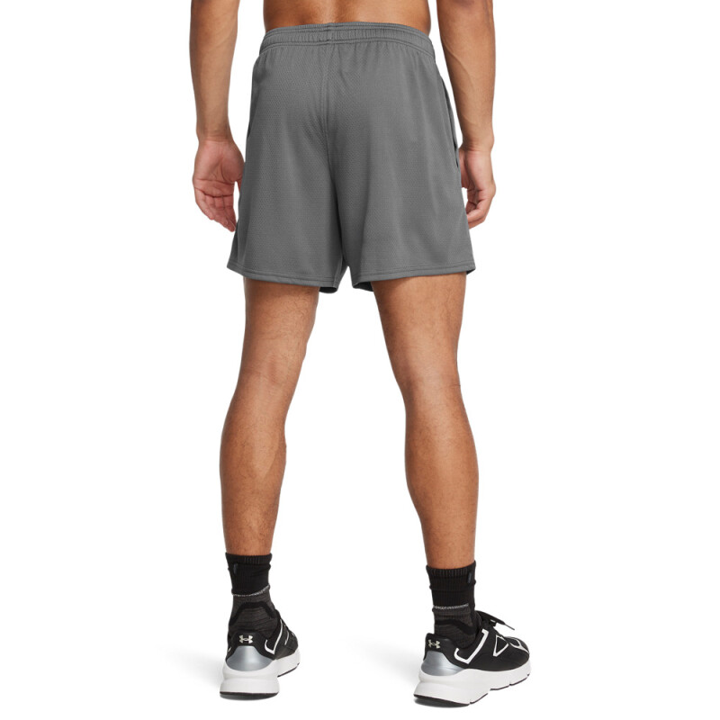 UA Tech 6in Mesh Shorts-GRN GRY-025