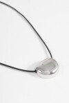 Collar cordón dije bold plateado