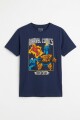 Remera m/c hombre MARVEL AZUL MARINO