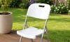 Silla de exterior plegable blanca Silla de exterior plegable blanca