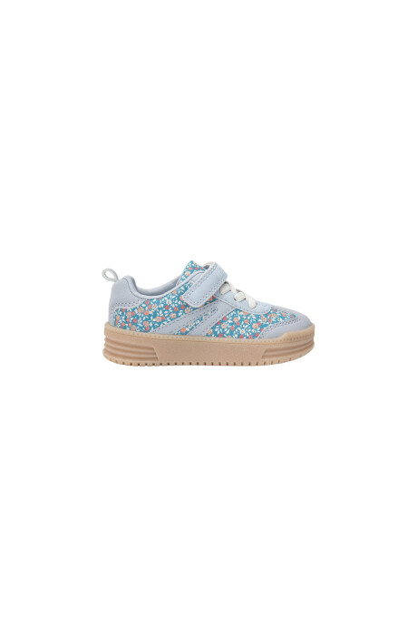 Championes con velcro, diseño floral, azules Championes con velcro, diseño floral, azules
