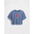 SS EXTRA RELAXED TEE_GRAPHIC JUNE BAINBRIDGE BLUE