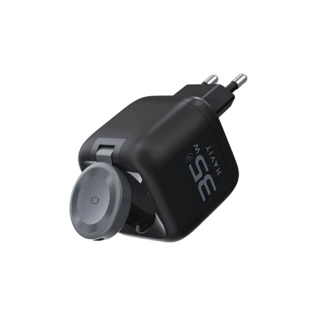 Cargador Havit UC250 GaN 35 W con Cable USB-C Retráctil y Cargador para Reloj Cargador Havit UC250 GaN 35 W con Cable USB-C Retráctil y Cargador para Reloj