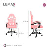 Silla Gamer Lumax Modelo ROM Rosa