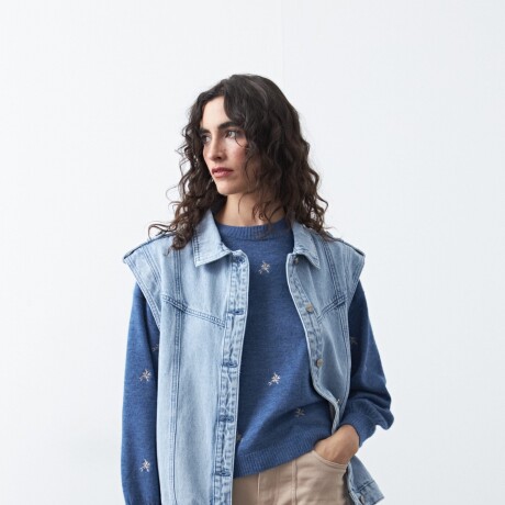 CHALECO ZUZIN Celeste