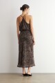 Falda animal print tostado