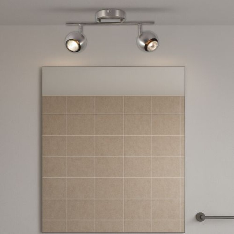 LUMINARIA DE ADOSAR GINA X2 Luminaria de Adosar Gina Doble Orientable Plateado