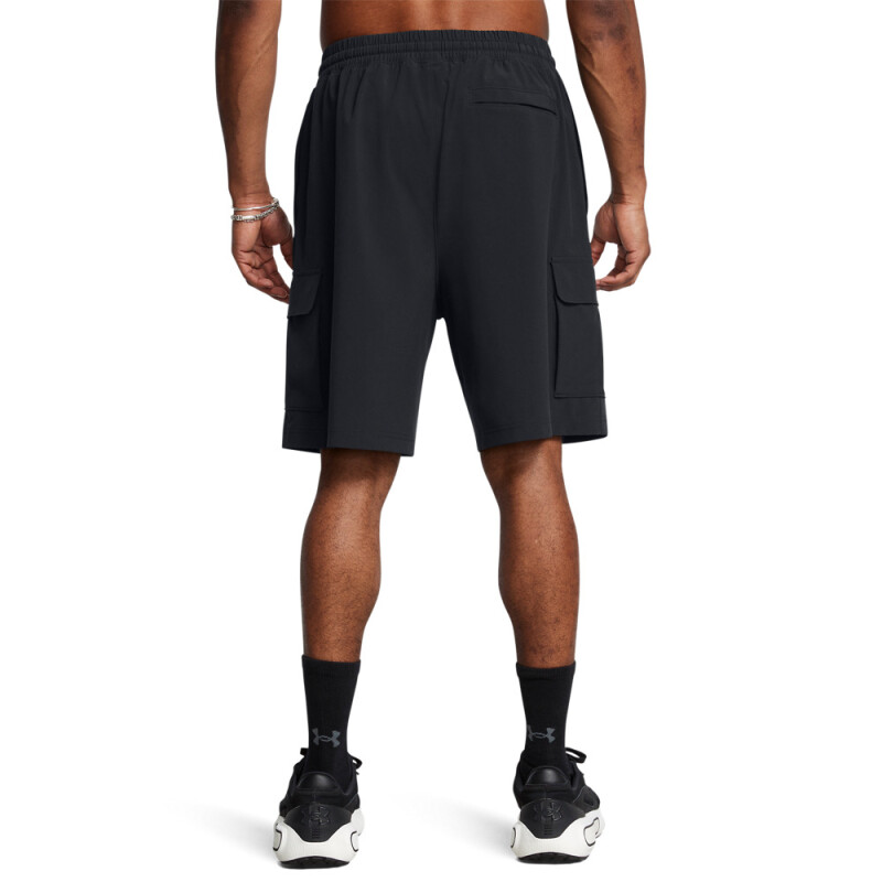 UA Vibe Woven Cargo Short-GRN BLK-001