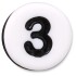 Jibbitz Number Three Tiny Friendship Multicolor