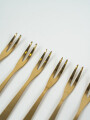 Tenedor Para Fruta Asher, Set 6 Un. Dorado Color Unico