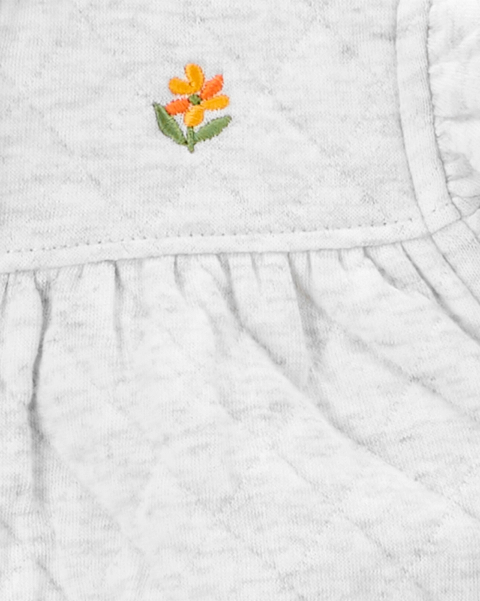 Set tres piezas chaleco capitoneado, calza y body de algodón Sin color