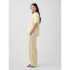 V-LINEN PO WIDE LEG SIDE STRIPE MAIZE