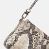 Mini bag Bloom en cuero snake print Taupe