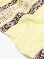 Pashmina Jacquard 100% Algodón amarillo