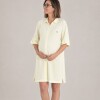 Camisa Maternal Pupa – Viscosa suave con bolsillos prácticos Crema