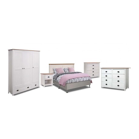 PLACARD ROPERO 3 PUERTAS MADERA NATURAL-BEIGE TOPAZIO