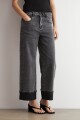 Jean culotte Paulina gris oscuro
