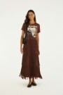 VESTIDO CARIOCA FLECOS Marron