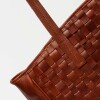 Bolso The Knit Bag en cuero graneado Cuoio