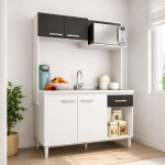 KIT DE COCINA - INTEGRADA BLANCO NEGRO