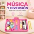 Alfombra Musical Infantil 2 en 1 Piano y Batería 80 x 55 cm Rosa