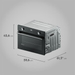 Horno de Empotrar Eléctrico 50Lts Negro