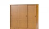 Ropero 3 puertas corredizas 3 cajones - Madera maciza Marron