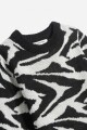Sweater estampado NEGRO